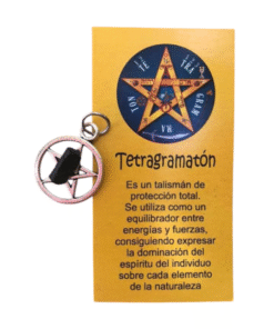 Dije de tetragrámaton con turmalina negra